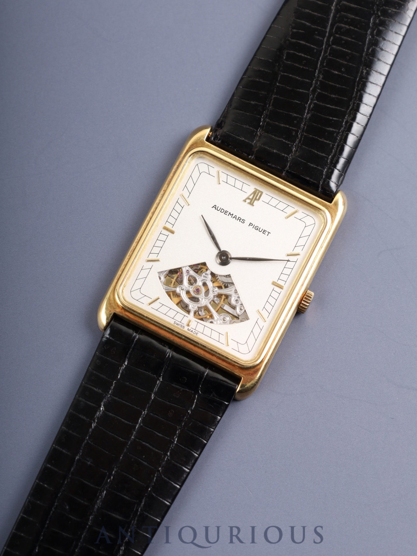 オーデマ・ピゲ スクエアケース 手巻き Cal.2003/2 750YG 革 純正尾錠