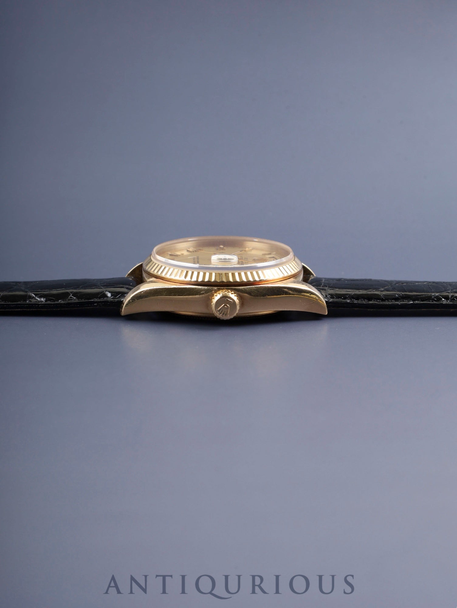 Rolex Day-Date 18038 Automatic Cal.3055 750YG Leather Original Pin Buckle (GP) Champagne Dial 62-series (1979) Overhauled