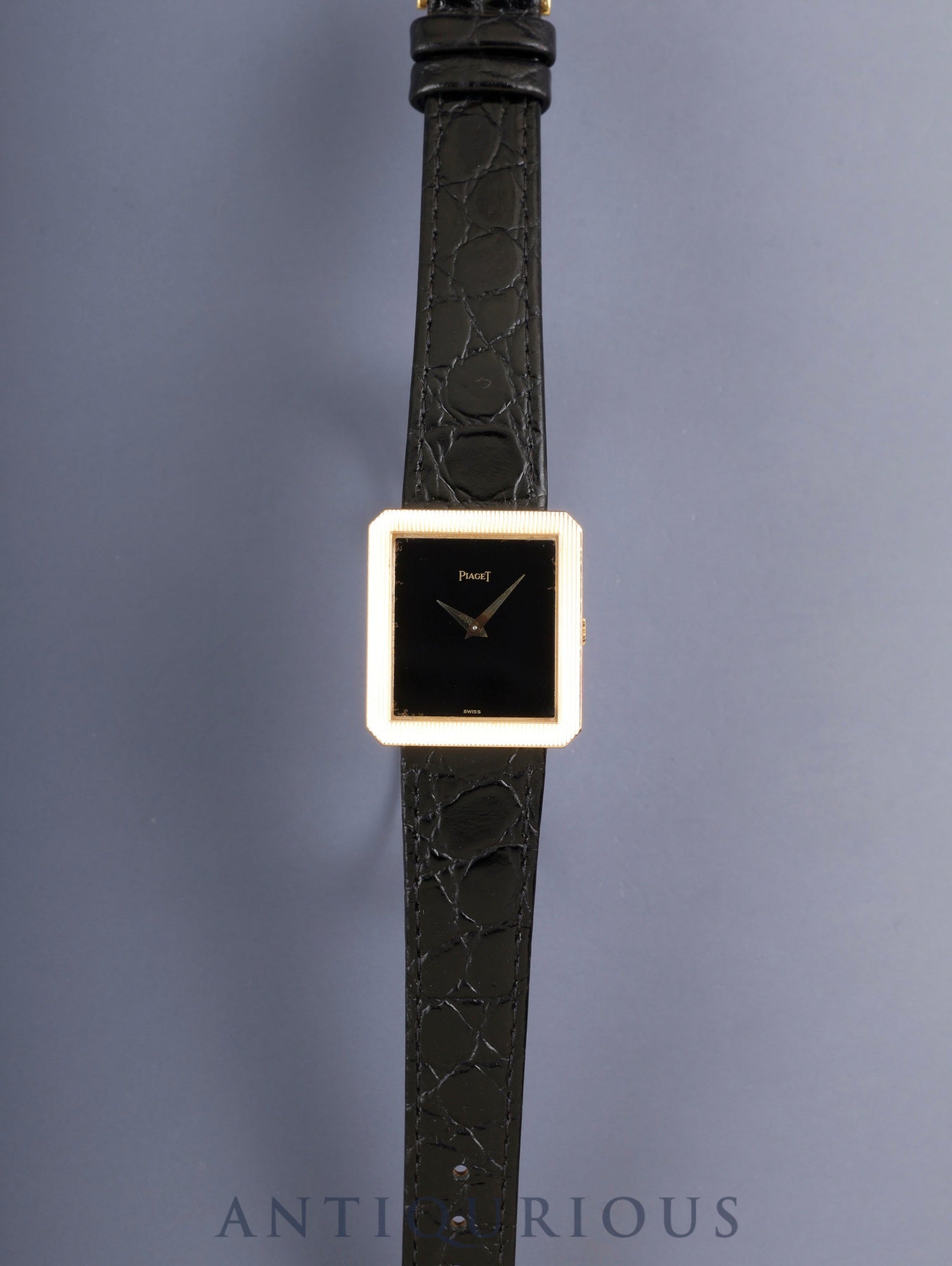 Piaget Protocol 9154 Manual Winding Cal.9P2 750YG Leather Original Pin Buckle (750YG) Black Dial With Original Leather Strap Overhauled