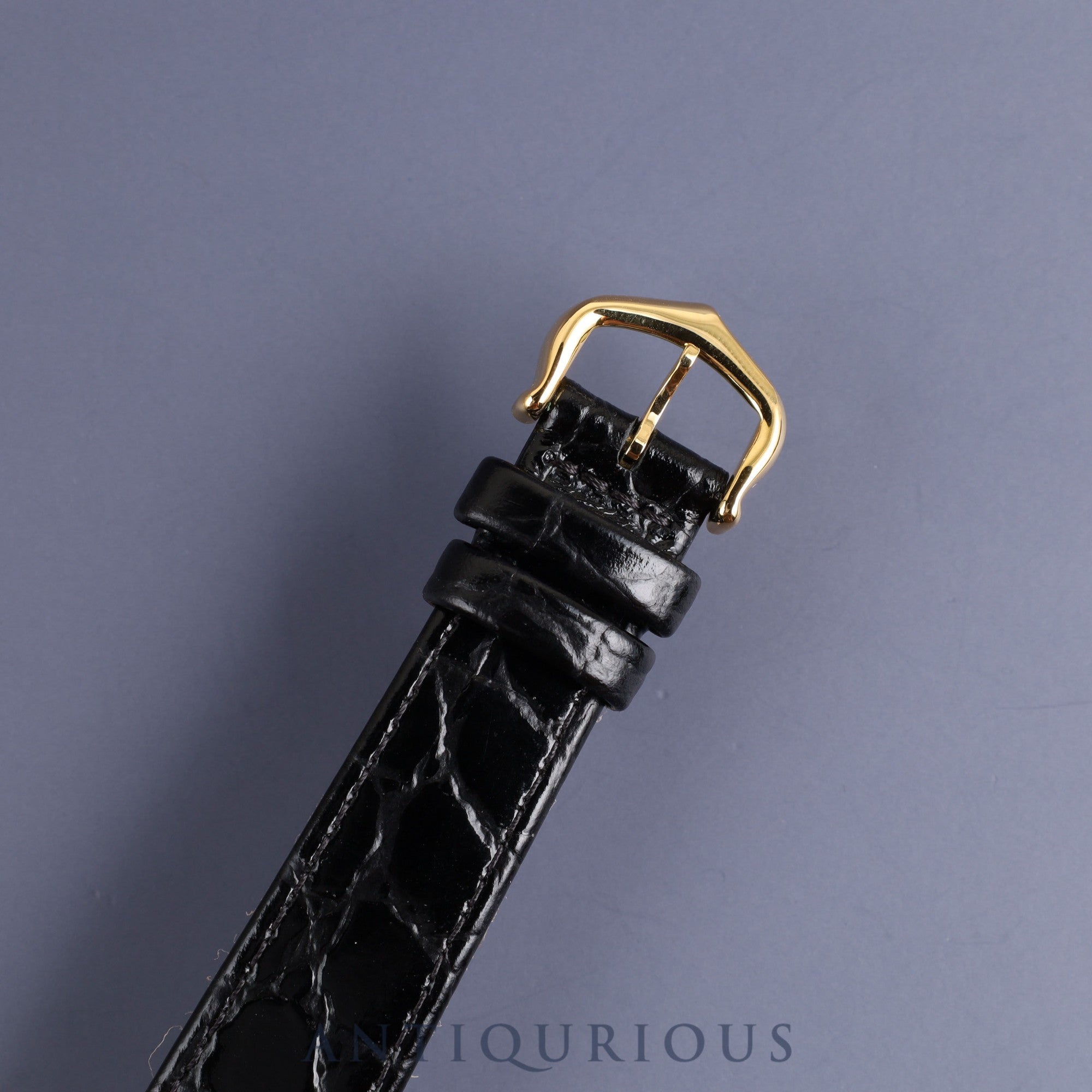 Cartier Must Tank LM Manual winding Cal.78-1 SV925 Leather Genuine buckle (GP) Black onyx dial Overhauled and re-plated