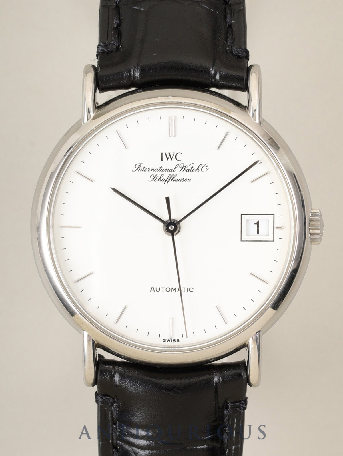 IWC ポートフィノ IW351320 自動巻き Cal.30120 SS 革 純正ピンバックル（SS）ホワイト文字盤（SWISS表記）オーバーホール済み アイダブリュシー
