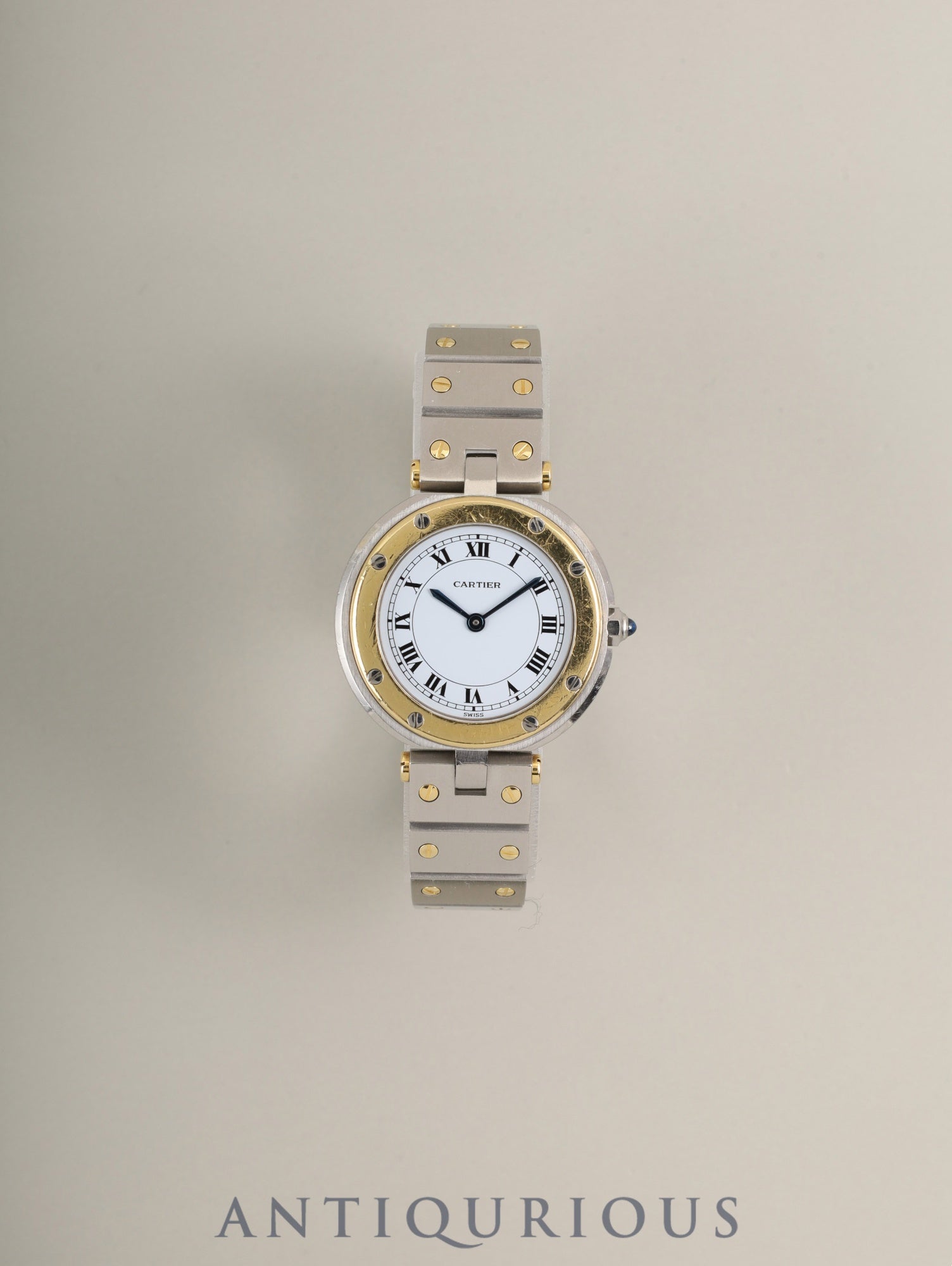Cartier Santos Vendome SM 84038288 / 8191 Quartz Cal.81 SS/YG SS/YG White Roman Dial (SWISS marking) Overhauled