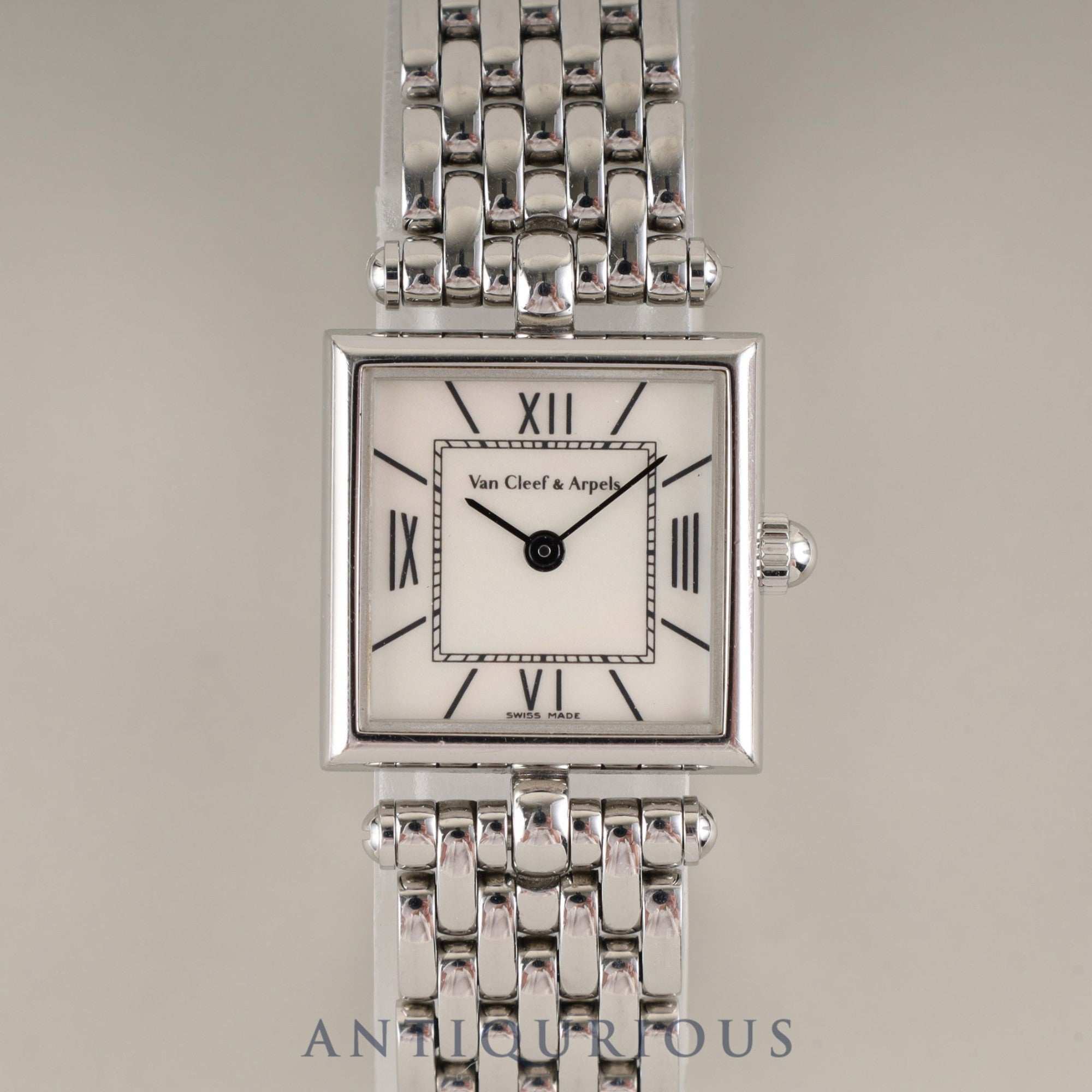 Van Cleef &amp; Arpels Classic 536942 Quartz SS SS Genuine Buckle (SS) White Shell Dial Overhauled