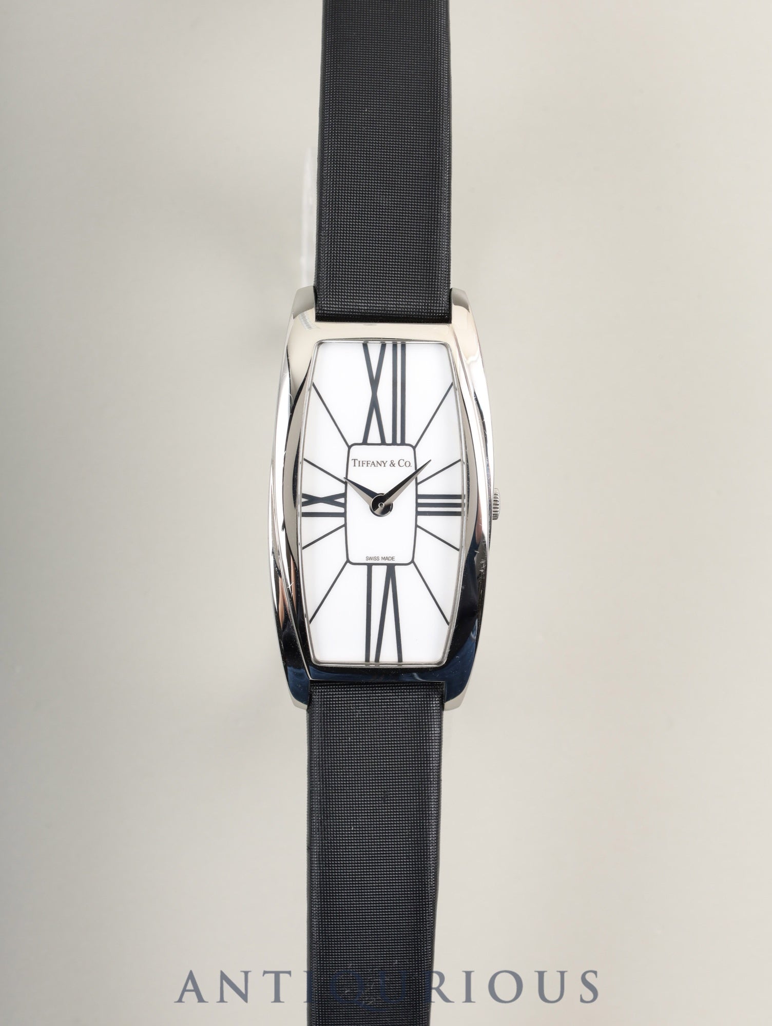ティファニー ジェメア Z6401.10.10 クォーツ Cal.976.001 SS 純正革ベルト 純正尾錠（SS）ホワイトローマン文字盤 冊子 オーバーホール済み