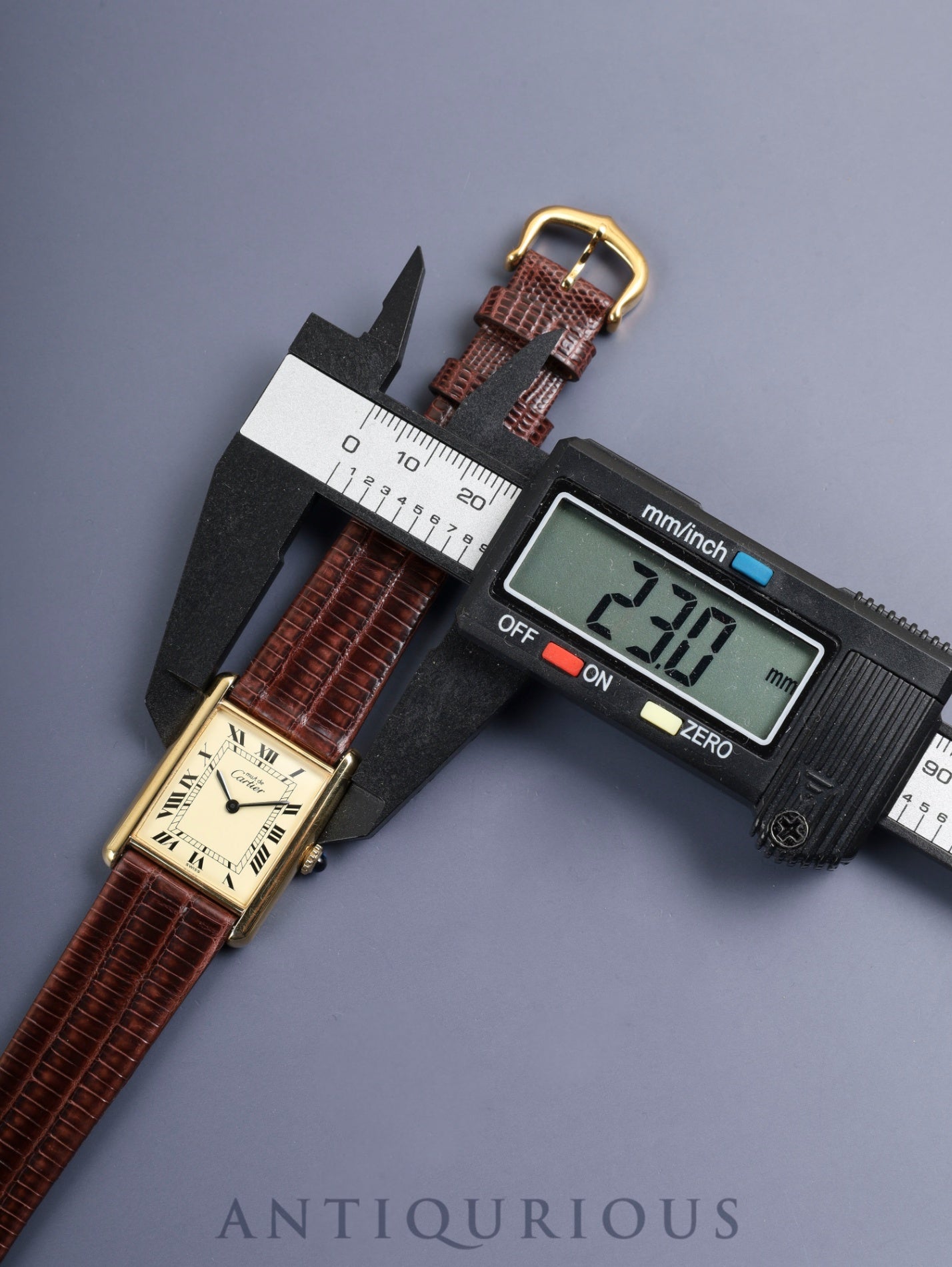 カルティエ マストタンク LM 6 手巻き Cal.78-1 SV925 革 純正ピンバックル（GP）アイボリーローマン文字盤（SWISS表記）オーバーホール済み