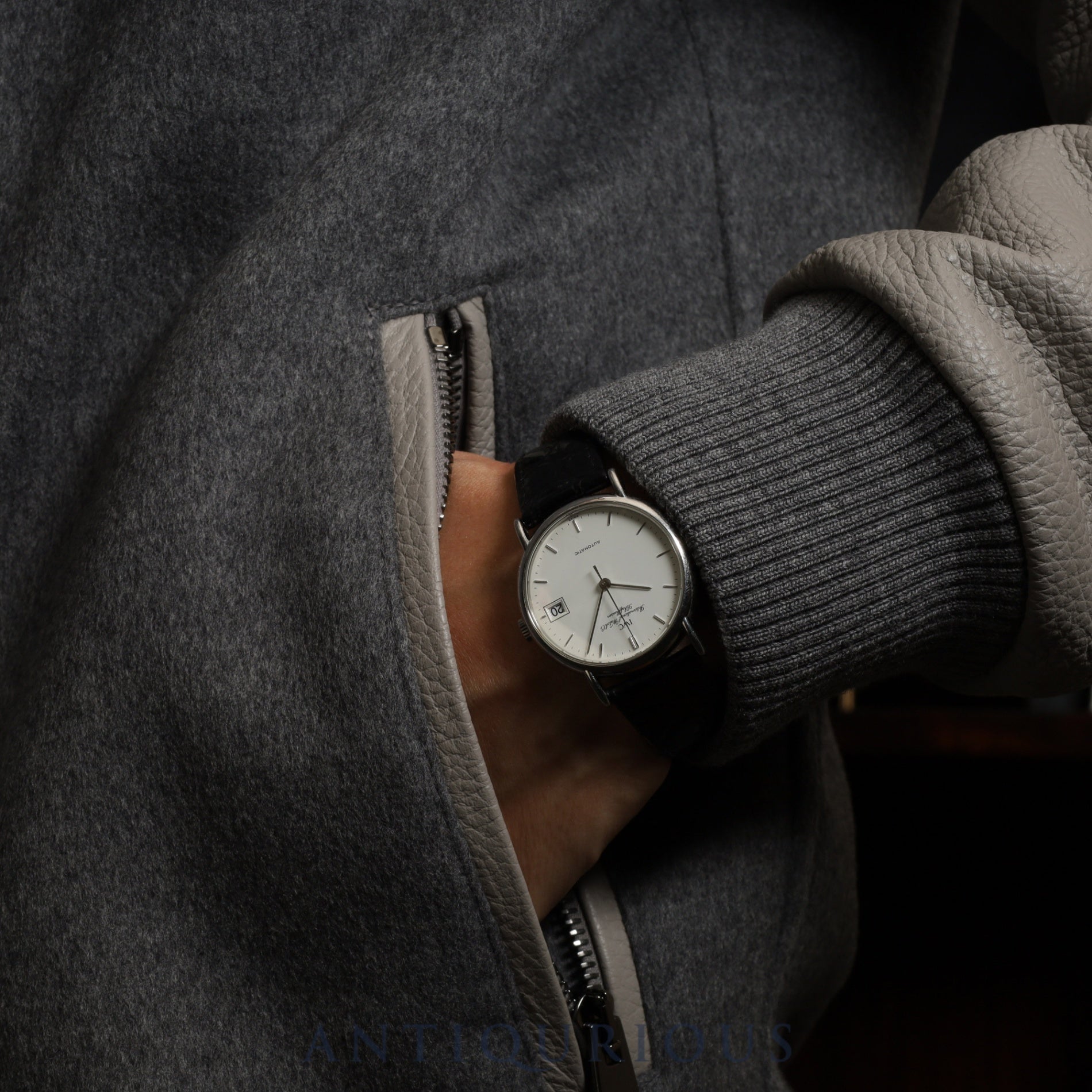 IWC Portofino 3513024 Automatic Caliber C30120 Stainless Steel Leather Strap with Aftermarket Buckle (Stainless Steel) White Dial Overhauled