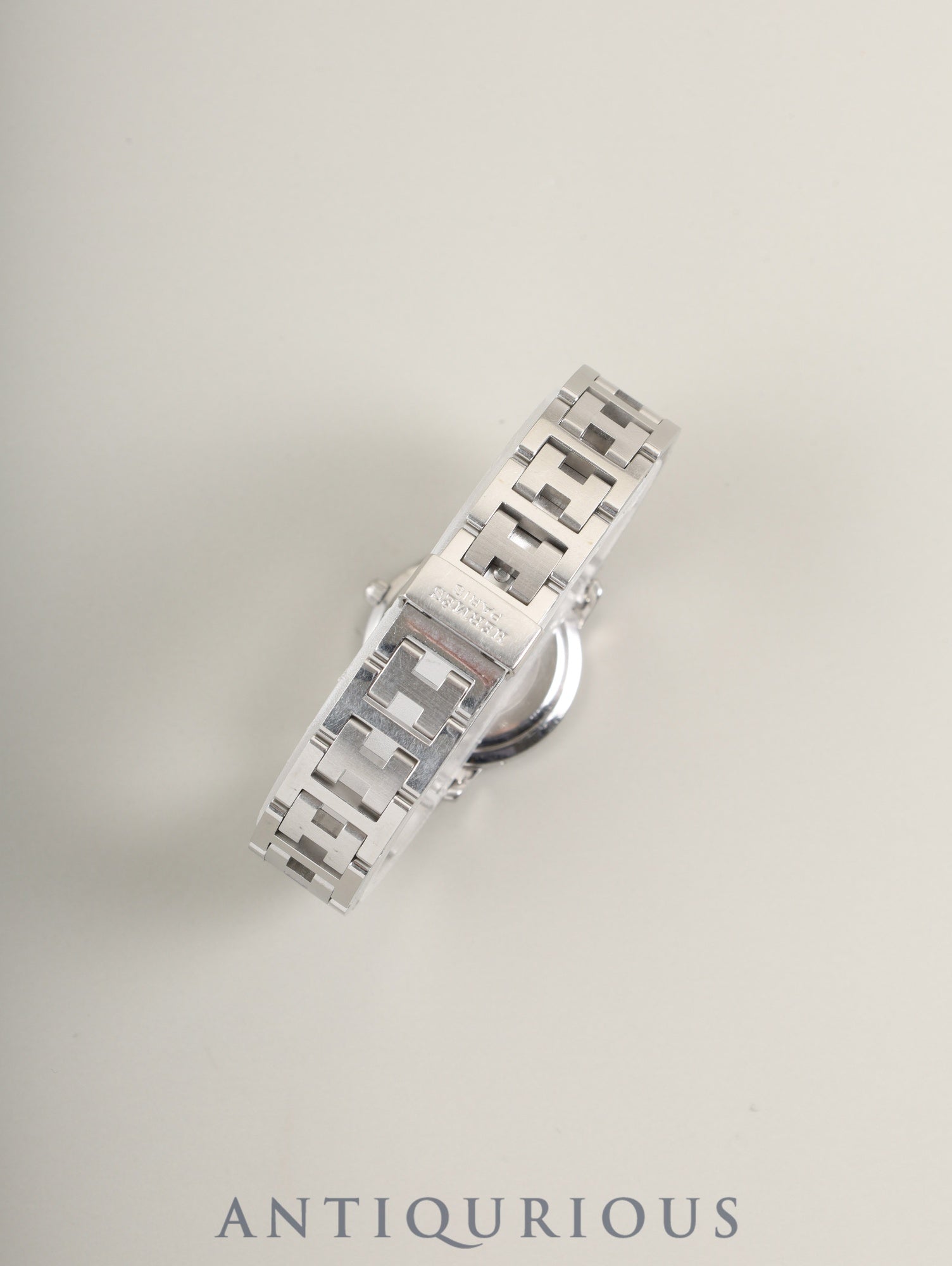 エルメス クリッパー CL4.210 クォーツ SS SS グレー文字盤 保証書