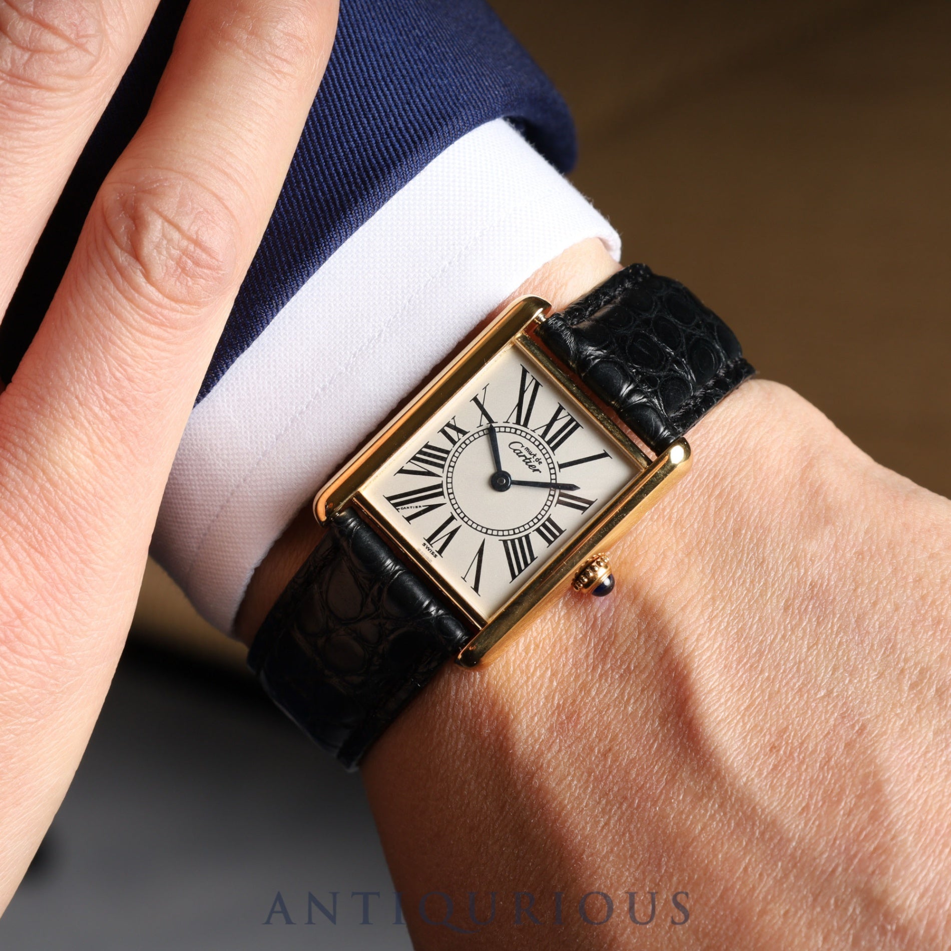 Cartier Must Tank LM QZ Opalan Dial 1615 Newly Finished