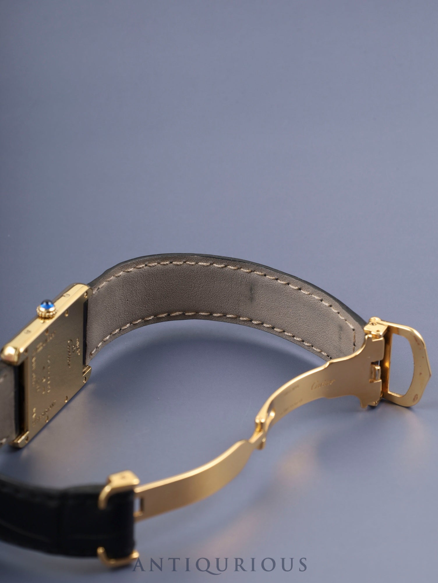 カルティエ マストタンク GM（XL） W1017454 / 2413 クォーツ Cal.687 SV925 革 純正Dバックル（GP） アイボリーローマン文字盤 オーバーホール済み