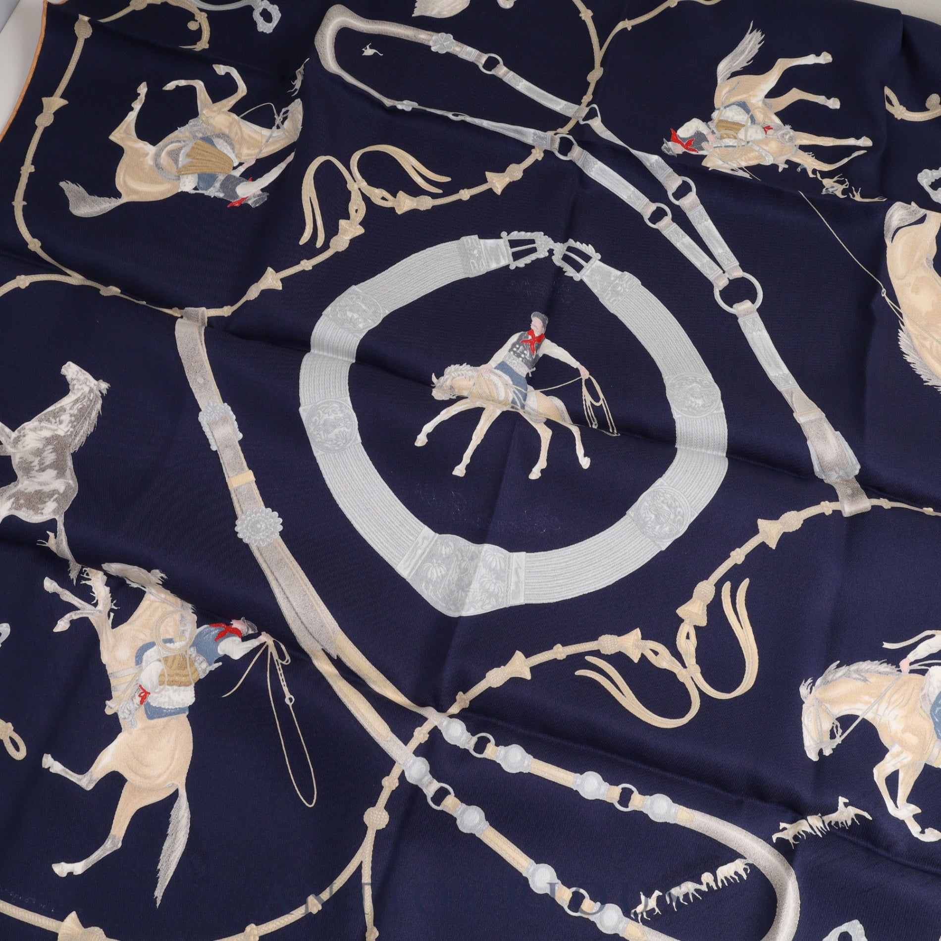 Hermes scarf Carre 70 PAMPA Great Prairie Navy box SILK 100%