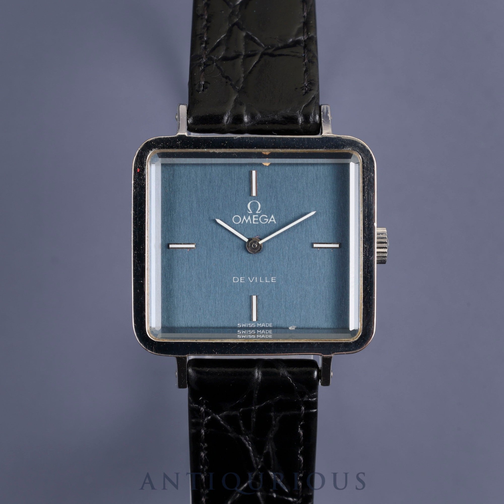 Omega De Ville 511.0375 Manual winding Cal.625 SS Leather Genuine buckle (SS) Navy dial Overhauled