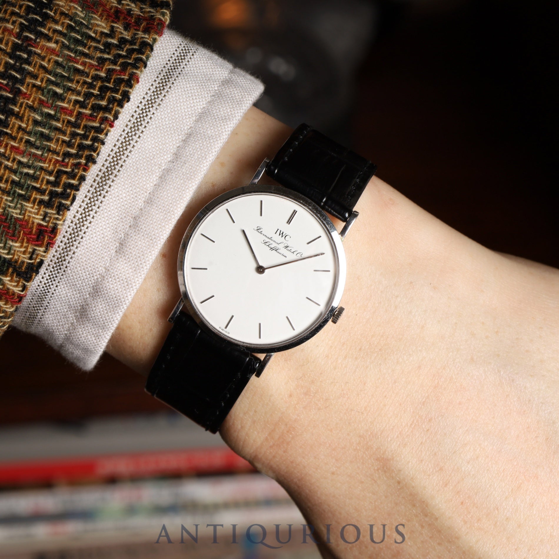IWC ポートフィノ IW200807 手巻き 750 革 純正尾錠 （SS）ホワイト文字盤 オーバーホール済み アイダブリュシー