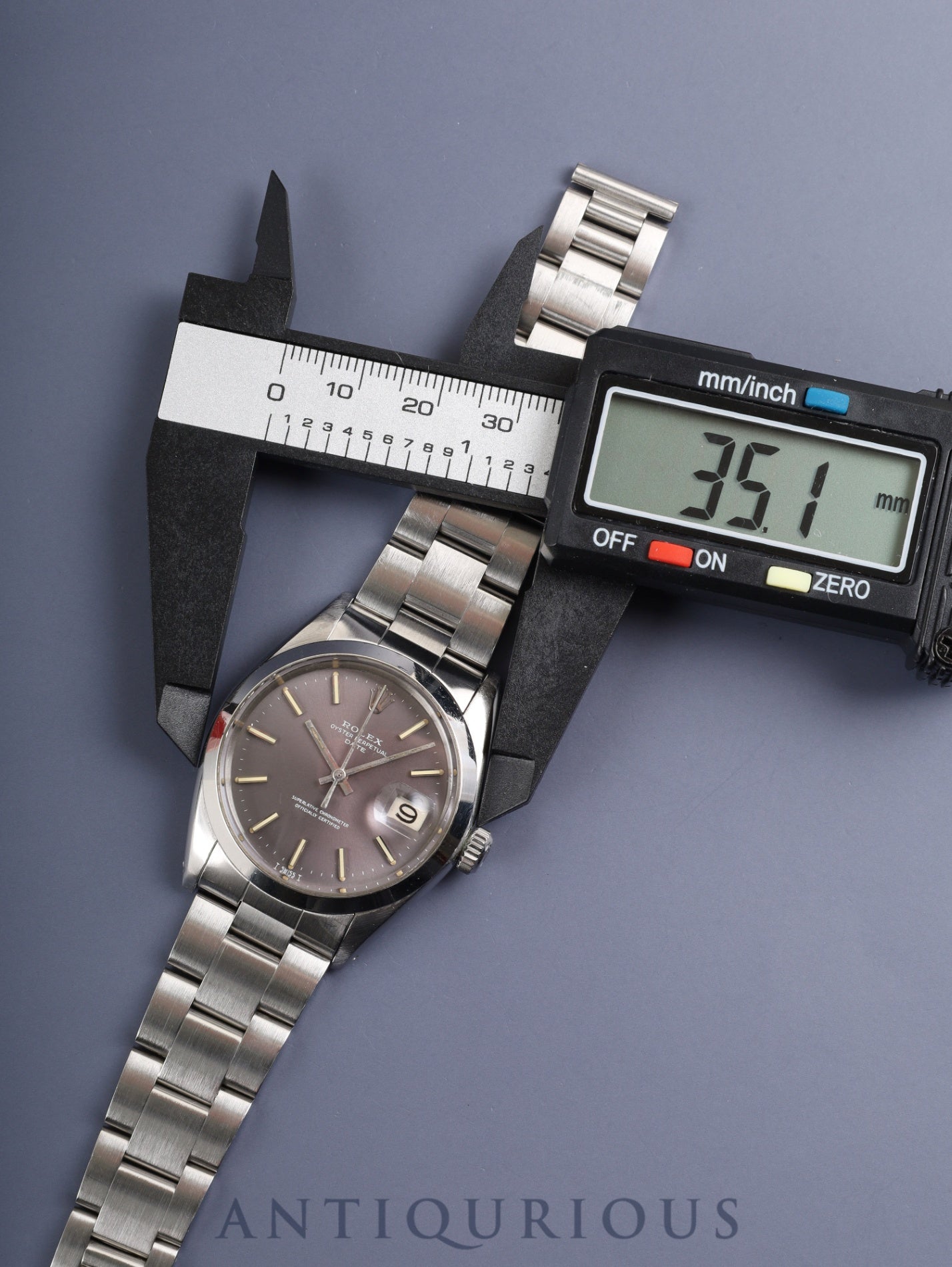 ロレックス  オイスターパーペチュアルデイト 1500 自動巻き Cal.1570 SS SS グレー文字盤 36mm 19番（1966年）オーバーホール済み