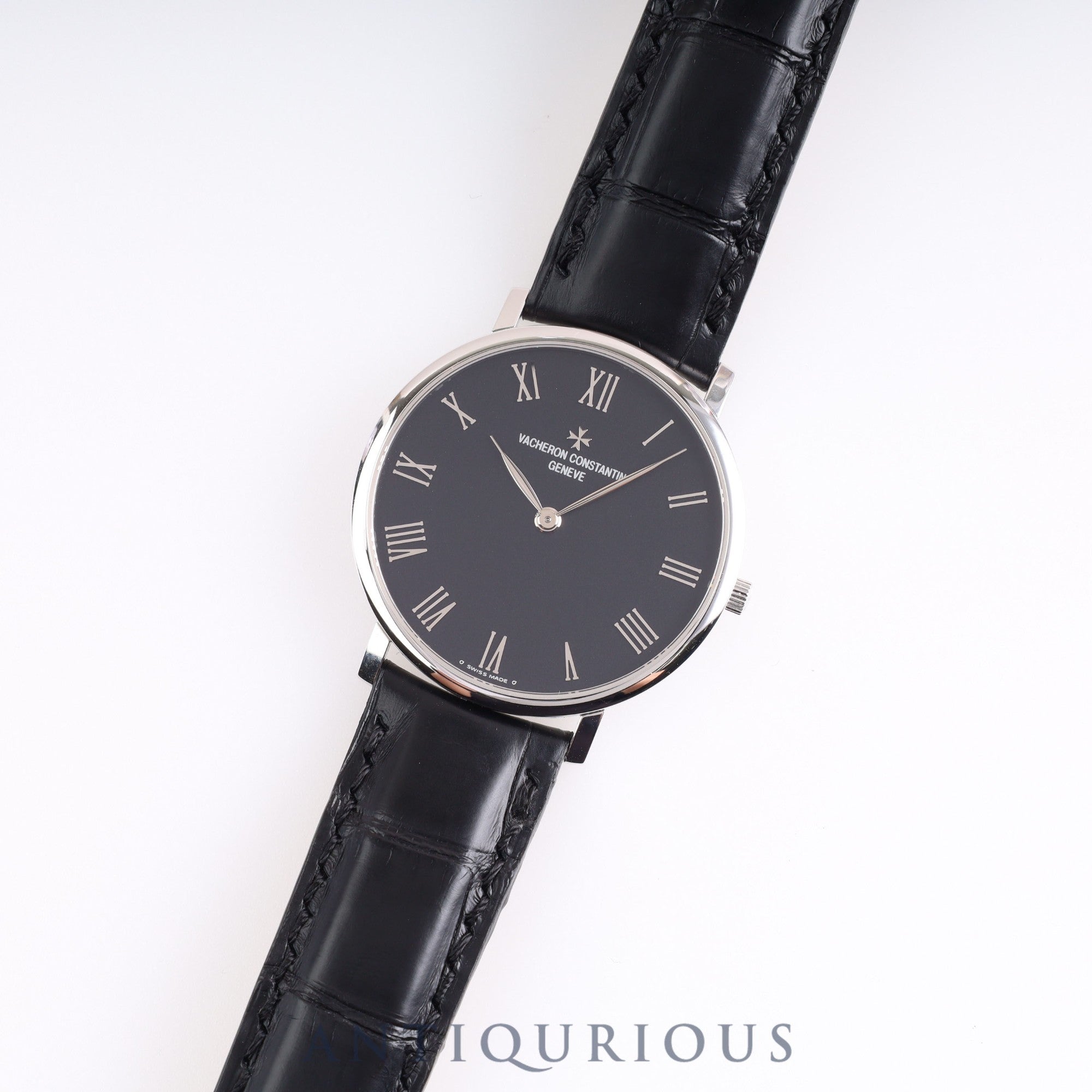 Vacheron Constantin Essential Flat 31160/000G-8996 Manual winding Cal.1132 WG Leather Black dial 33.0mm *Complete service completed on 6/12/2023