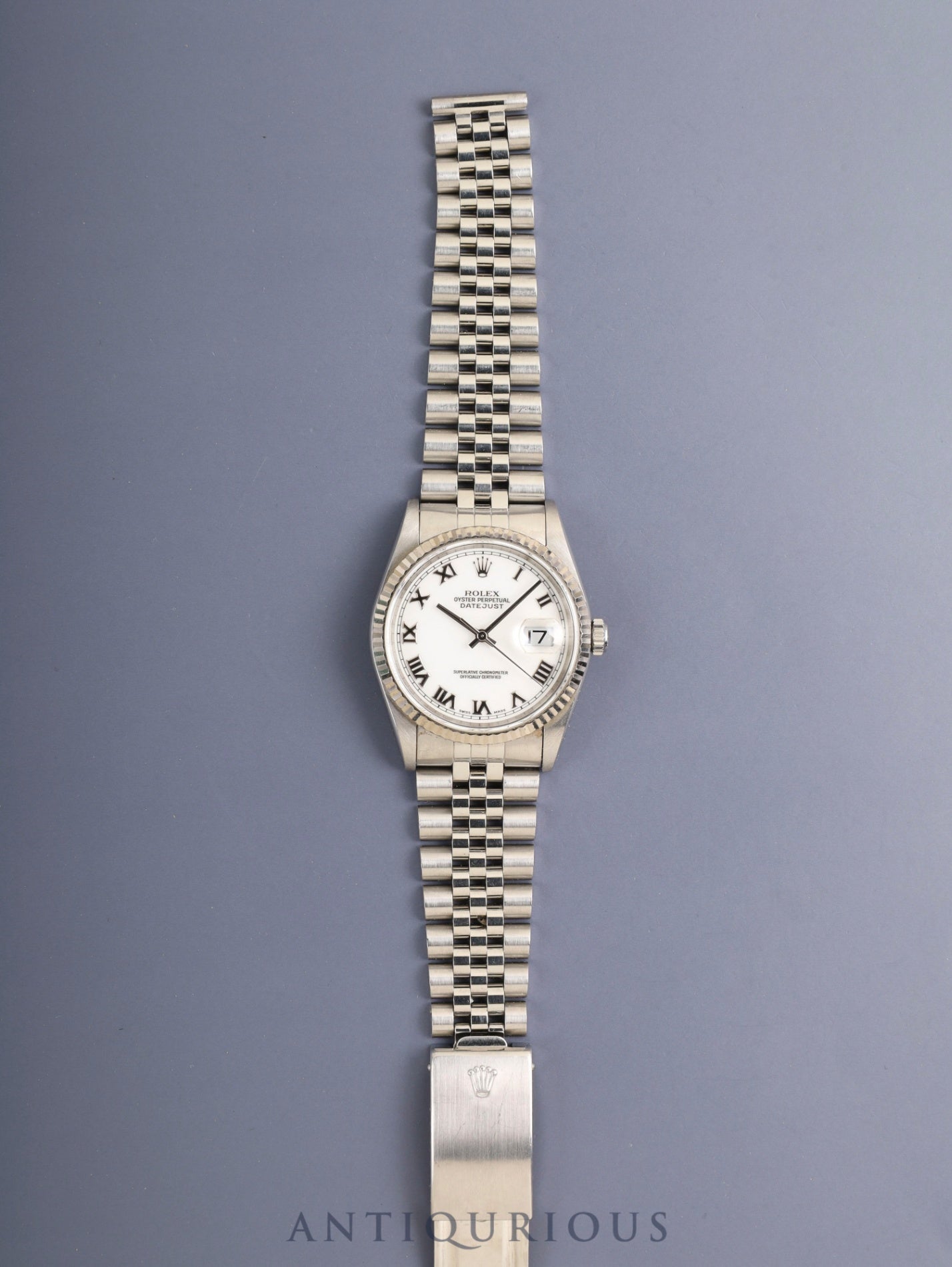 Rolex Datejust 16234 Automatic Cal.3135 SS/WG SS White Roman Dial (SWISS MADE) U-serial (1997) Box Overhauled