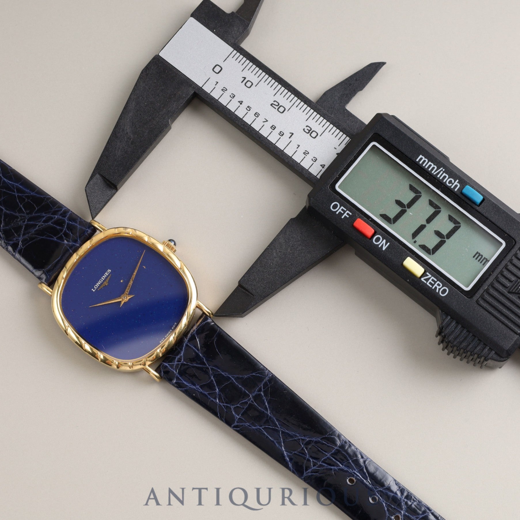 LONGINES CUSHION 847 4313 Manual winding Cal.L847.4 YG Genuine buckle Lapis lazuli dial