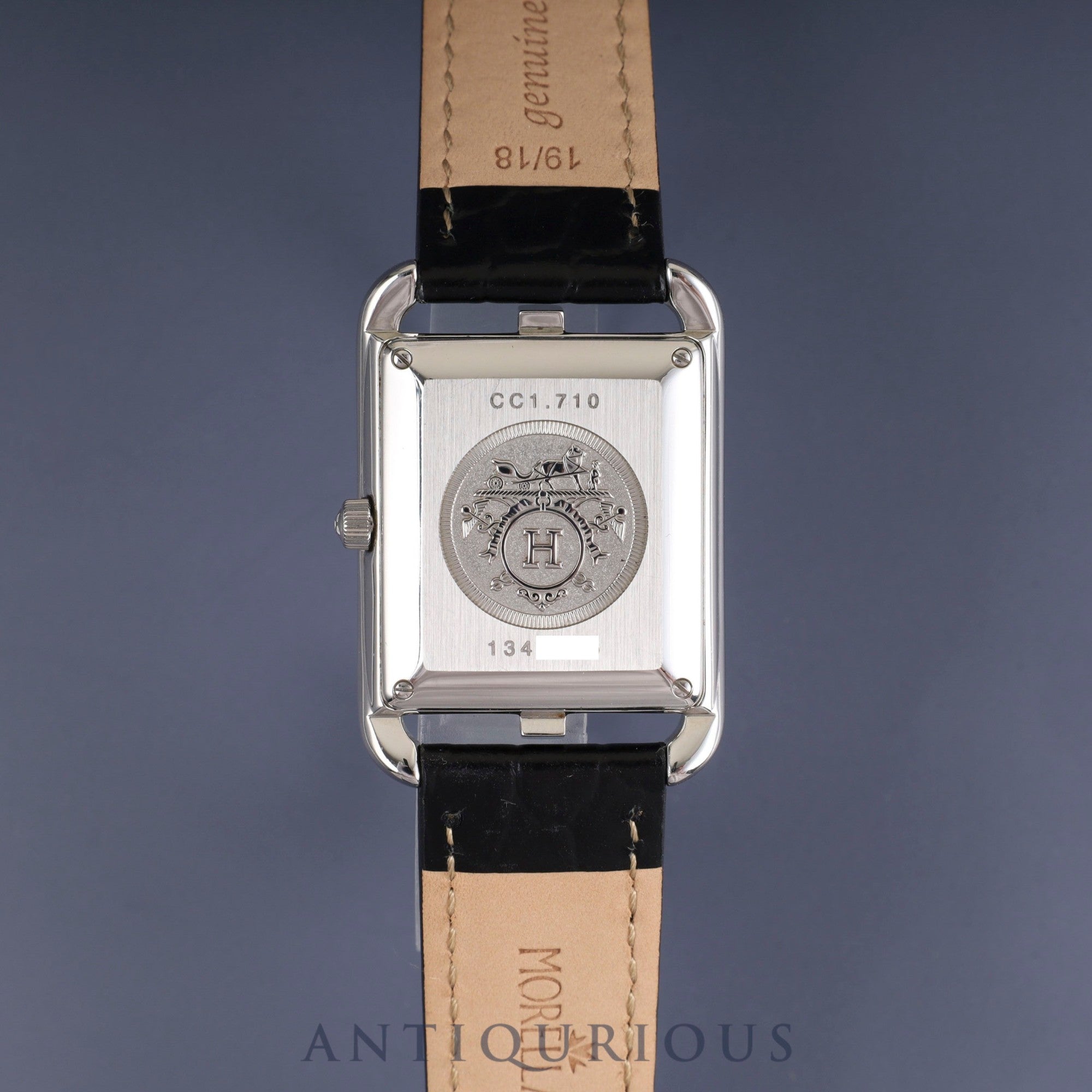 Hermes Cape Cod CC1.710 Automatic SS Leather Genuine Buckle