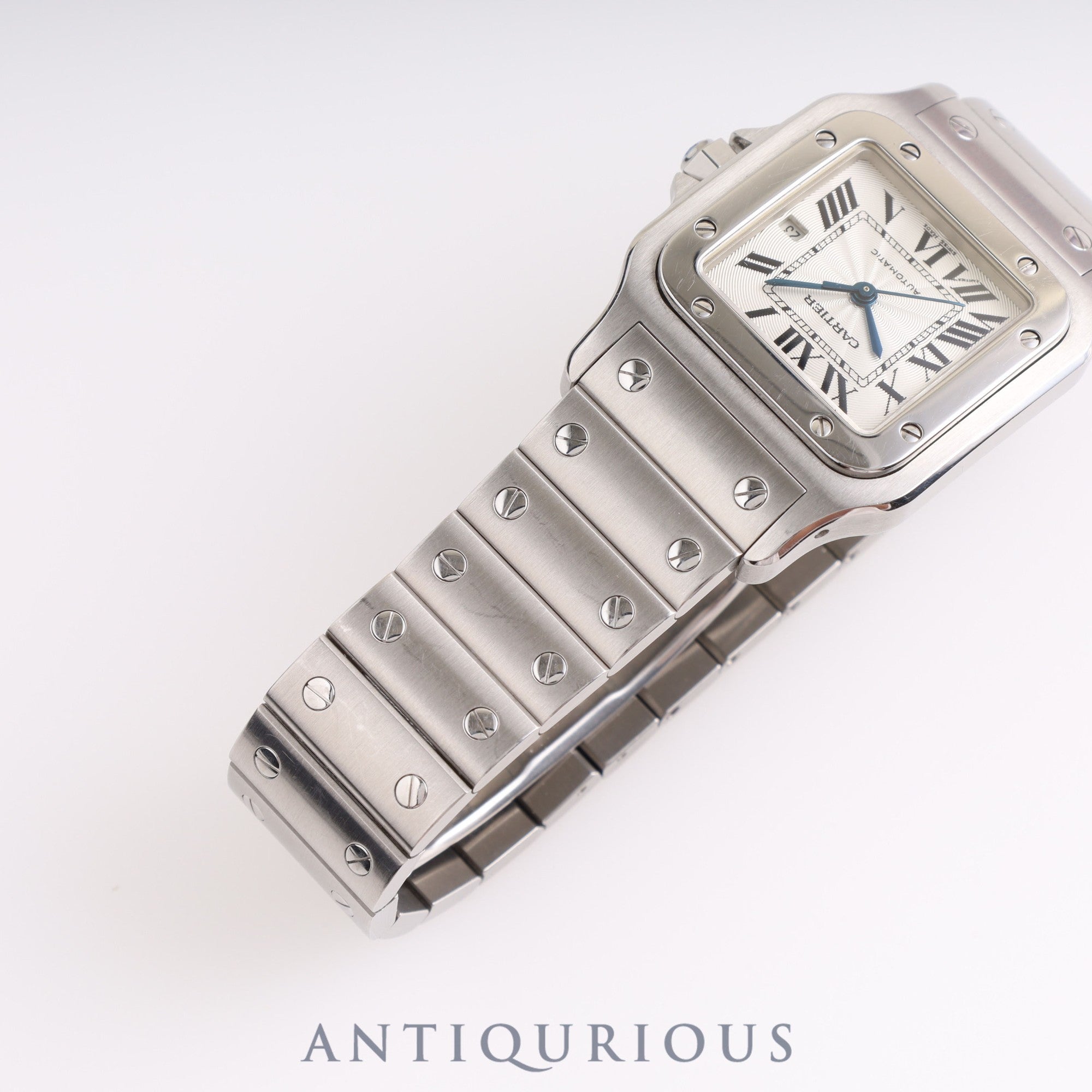 CARTIER SANTOS GALBEE LM W20055D6 2319 Automatic winding guilloche dial box and instructions