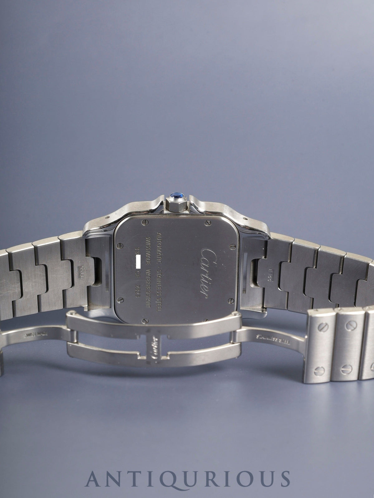 Cartier Santos Galbee XL W20098D6 / 2823 Automatic Cal.2892 SS SS Silver Roman Dial (SWISS MADE) Box Warranty (2008 / Name inscribed / Incorrect serial number) Manual Booklet DVD Overhauled