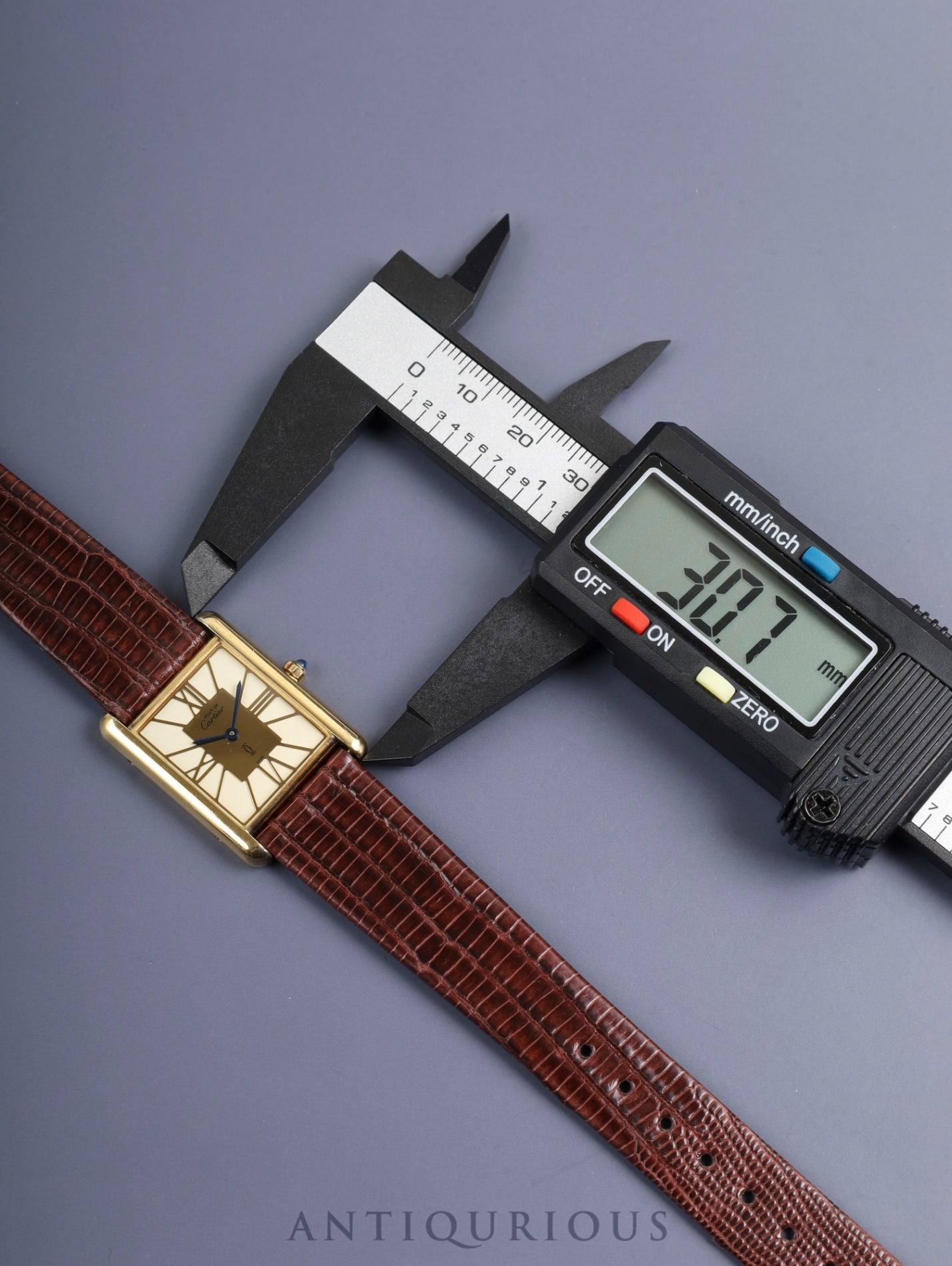 カルティエ マストタンク LM 6 81006 クォーツ SV925 革 純正尾錠（GP） クロワゾネ文字盤（SWISS表記）カルティエブティックにてコンプリートサービス済み