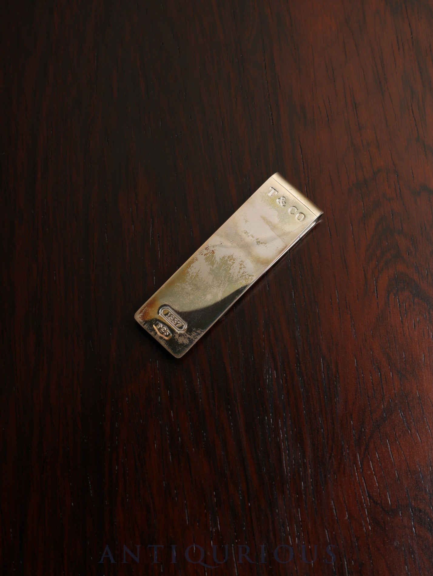 Tiffany Money Clip 1837 Sterling Silver Box Storage Bag