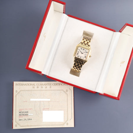 カルティエ パンテール LM W25014B / 887968 クォーツ Cal.687 18K 18K ホワイトローマン文字盤 箱 保証書（1994年）オーバーホール済み