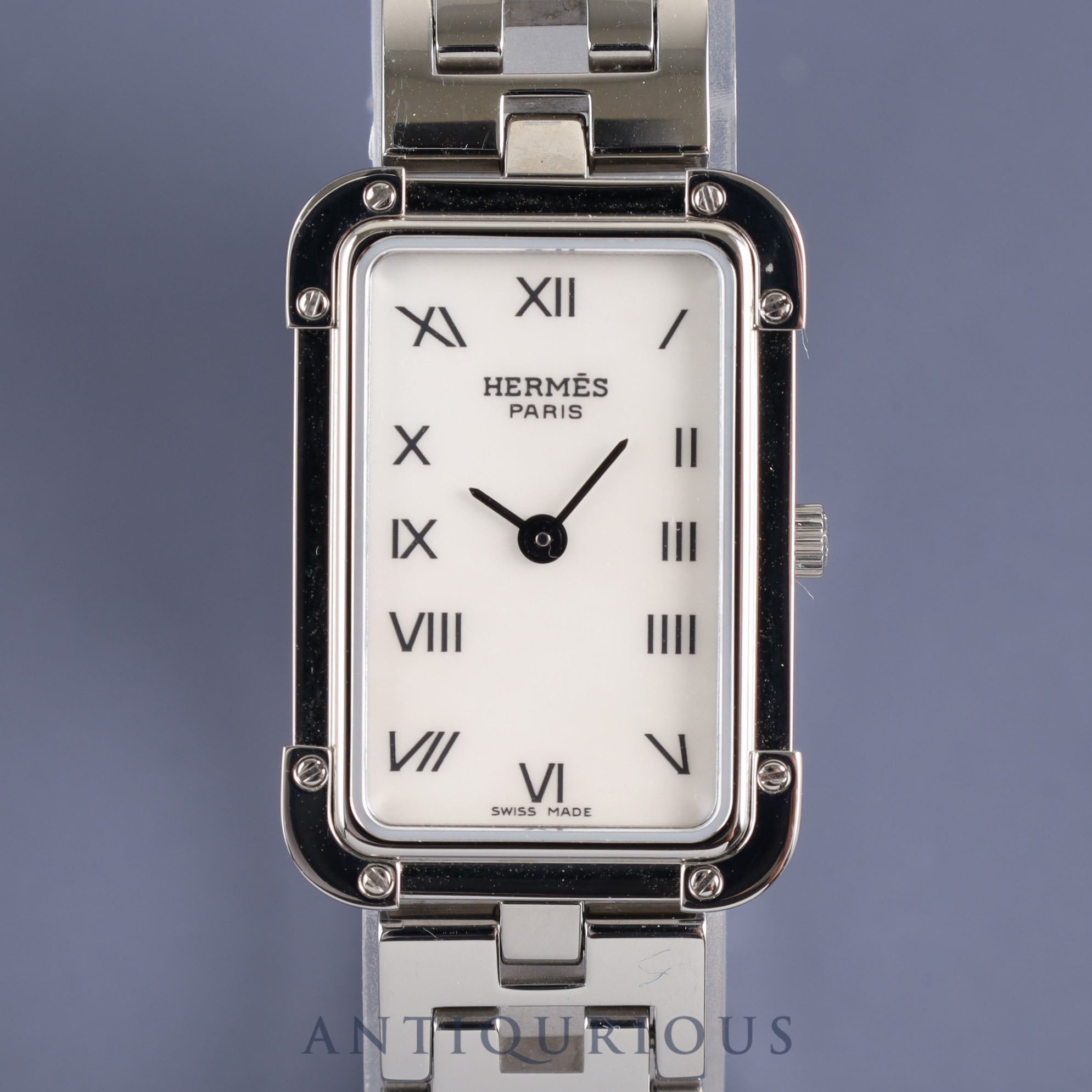 Hermes Cloajour CR2. 210 Quartz Cal.976.001 SS Shell Dial Warranty (2012) Box Booklet Overhauled