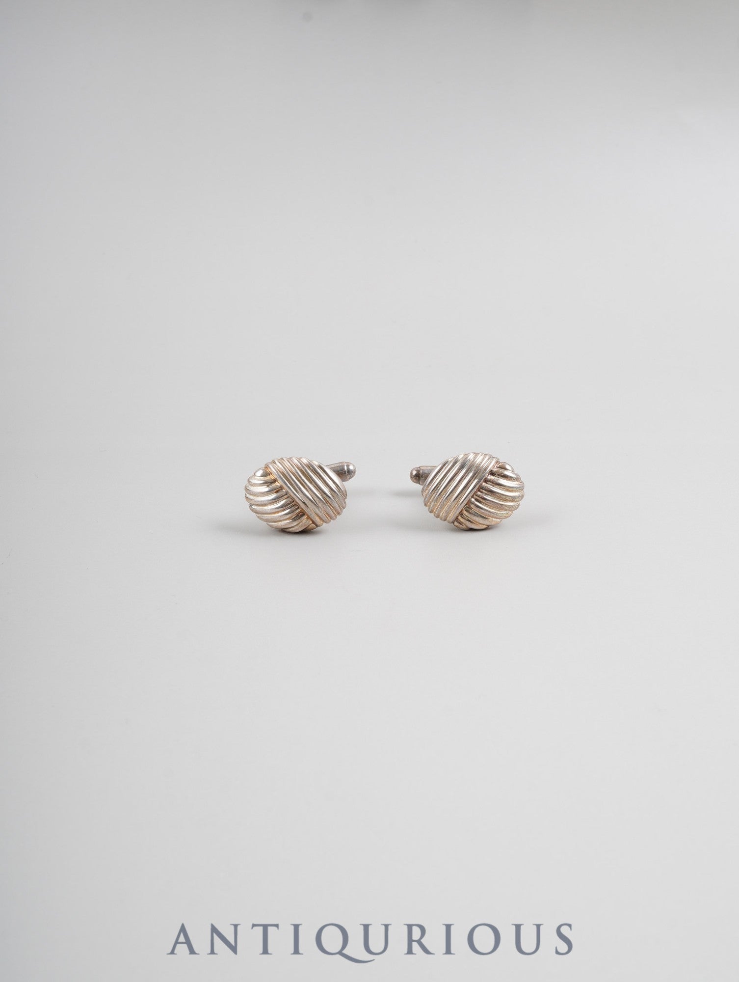 ティファニー カフリンクス ラージL シェル調 鏡面ラインオーバル