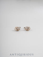 ティファニー カフリンクス ラージL シェル調 鏡面ラインオーバル スターリングシルバー 箱 保存袋