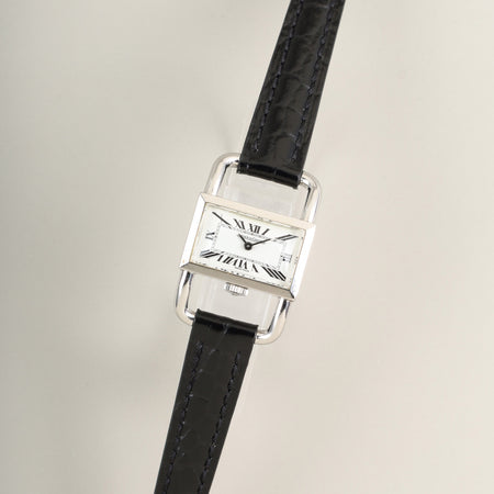 Jaeger-LeCoultre Driver's Watch Etrier 1671.42 Hand-wound SS Leather Original Pin Buckle (SS) White Dial Overhauled