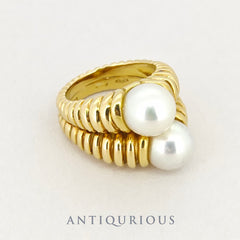 Bulgari ring pearl vintage