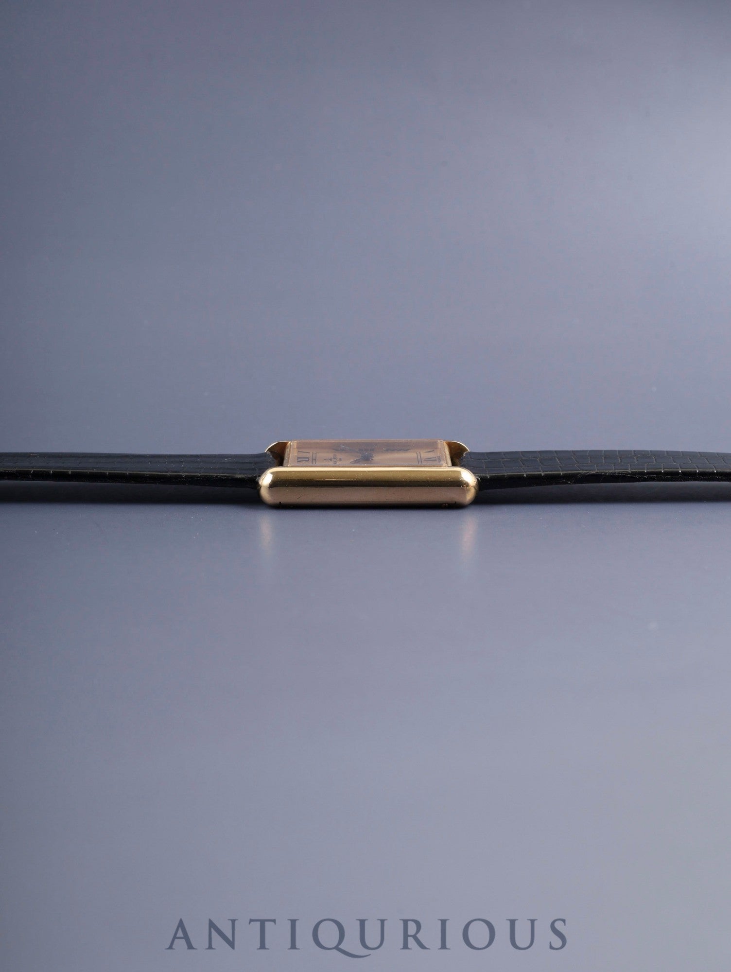 ボーム＆メルシエ レクタンギュラー 37077 手巻き 750YG 革 純正ピンバックル（GP）シャンパンローマン文字盤 オーバーホール