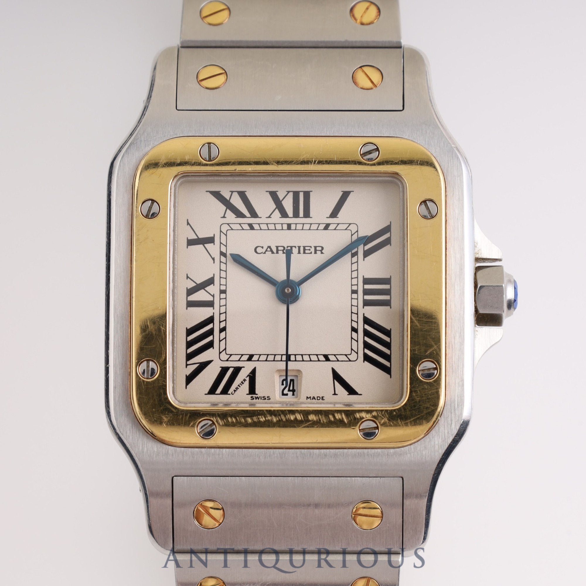 CARTIER カルティエ SANTOS GALBEE サントスガルベLM W20011C4 クォーツ SS/YG SS/YG ホワイト文字盤 箱