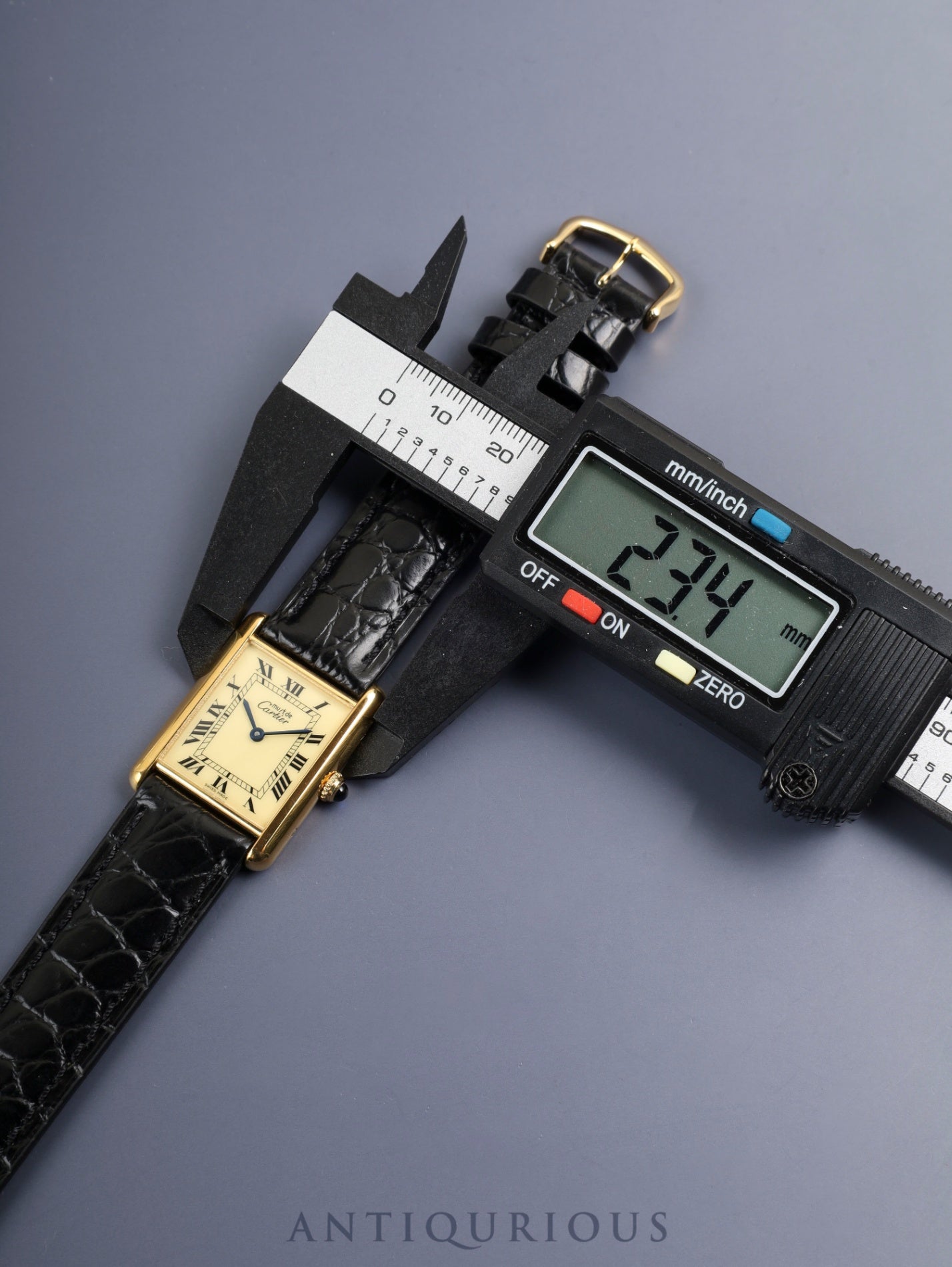 カルティエ マストタンク LM 1615 クォーツ SV925 革 純正ピンバックル（GP） アイボリーローマン文字盤（SWISS MADE表記）新品仕上げ済み カルティエブティックにてコンプリートサービス（フルメンテナンス）済み