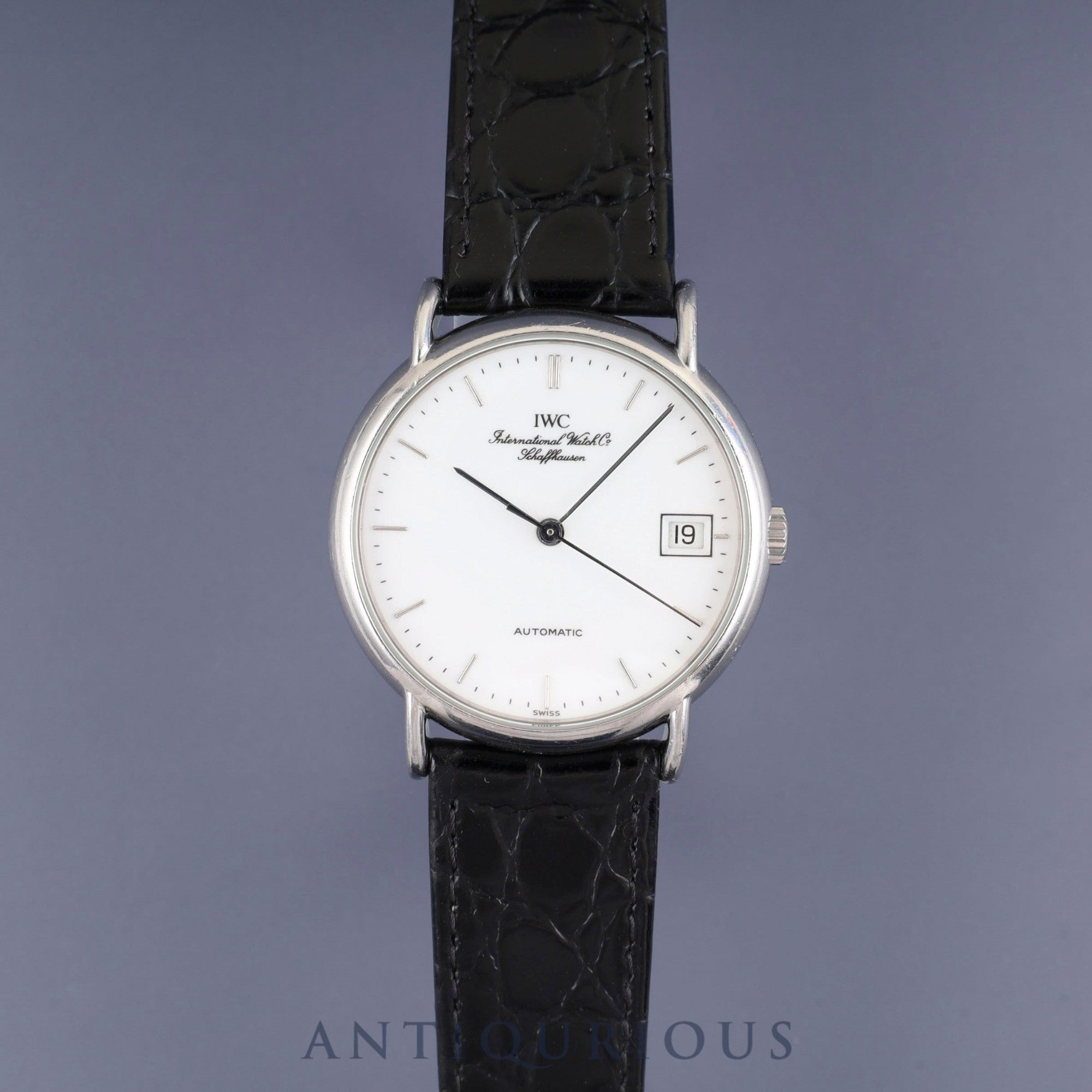 IWC Portofino IW351320 Automatic Caliber 37521 Stainless Steel Leather Strap with Genuine Stainless Steel Buckle, White Dial, 34mm, Overhauled