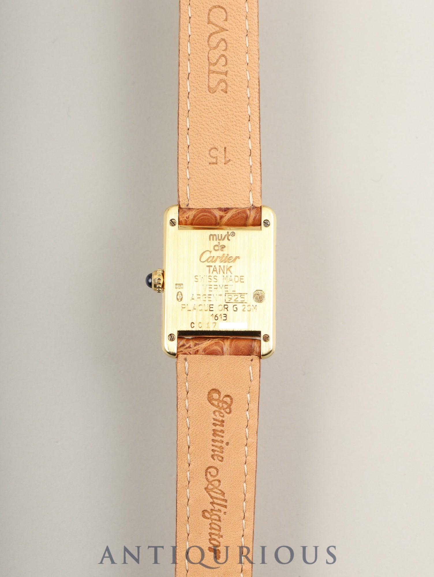 カルティエ マストタンク SM 1613 クォーツ Cal.057 SV925 革 純正D