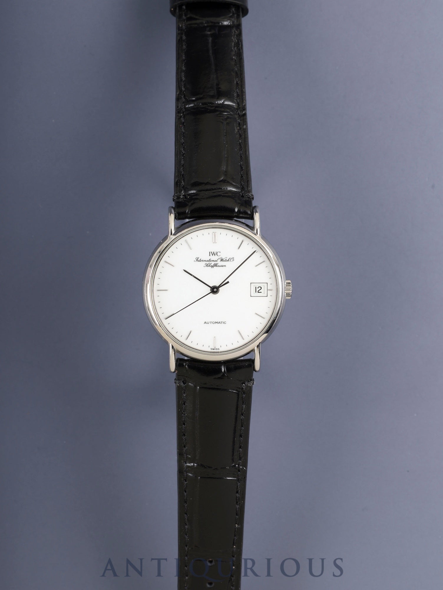 IWC ポートフィノ IW351324 自動巻き Cal.37621 SS 革 純正ピンバックル（SS）ホワイト文字盤 オーバーホール済み アイダブリュシー