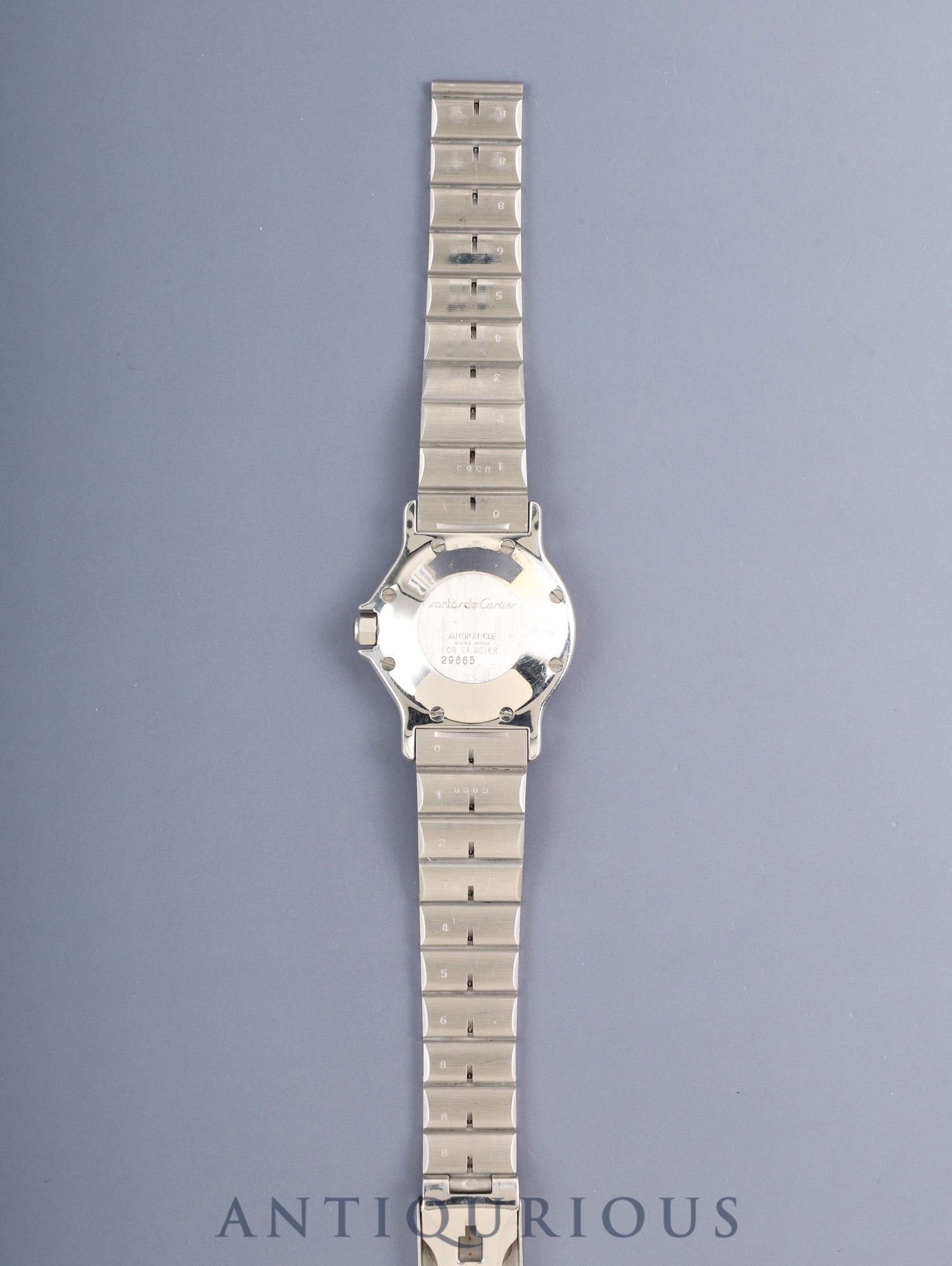 カルティエ サントス オクタゴン LM 2966 自動巻き Cal.ETA2671 SS/YG SS/YG ホワイトローマン文字盤（SWISS表記） 箱 冊子 保証書（1986年）タグ オーバーホール済み