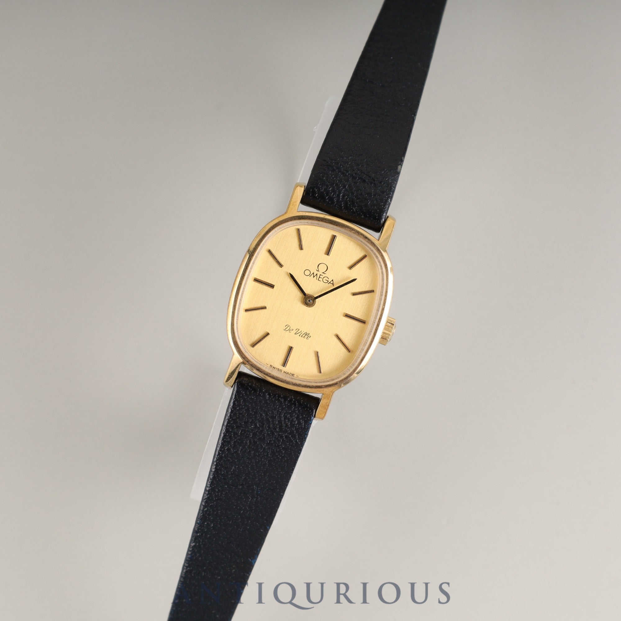 Omega De Ville manual winding Cal. 625 GP genuine leather strap genuine buckle (GP) gold dial overhauled