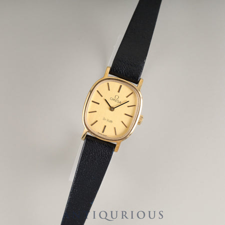 Omega De Ville manual winding Cal. 625 GP genuine leather strap genuine buckle (GP) gold dial overhauled
