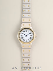 Cartier Santos Octagon SM 0907 Automatic SS/YG SS/YG White Roman Dial (SWISS marking) Box and Manual. Complete service performed at Cartier boutique.