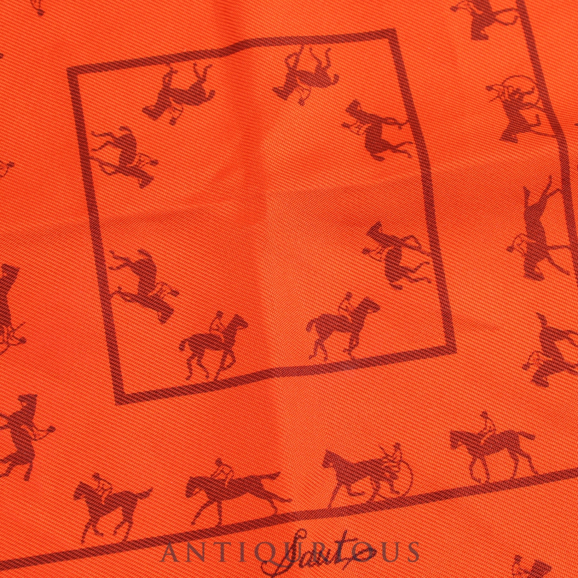 Hermes Scarf Carre 45 SAUT GALOP CANTER RACK SILK100%