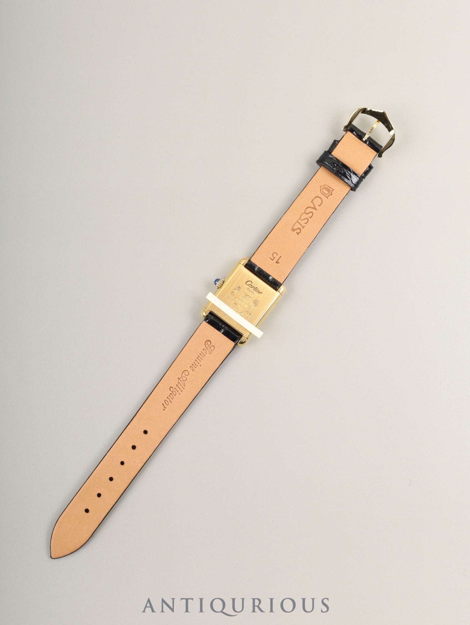 Cartier Must Tank SM Manual Winding Cal. 78-1 SV925 Genuine Buckle (GP) Sunray Dial Overhauled and Finished to Look Like New