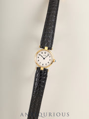 Cartier Must Vendome VLC SM 590004 Quartz Cal.90 SV925 Leather Genuine Deployant Buckle (GP) Arabic Dial (SWISS marking) Overhauled