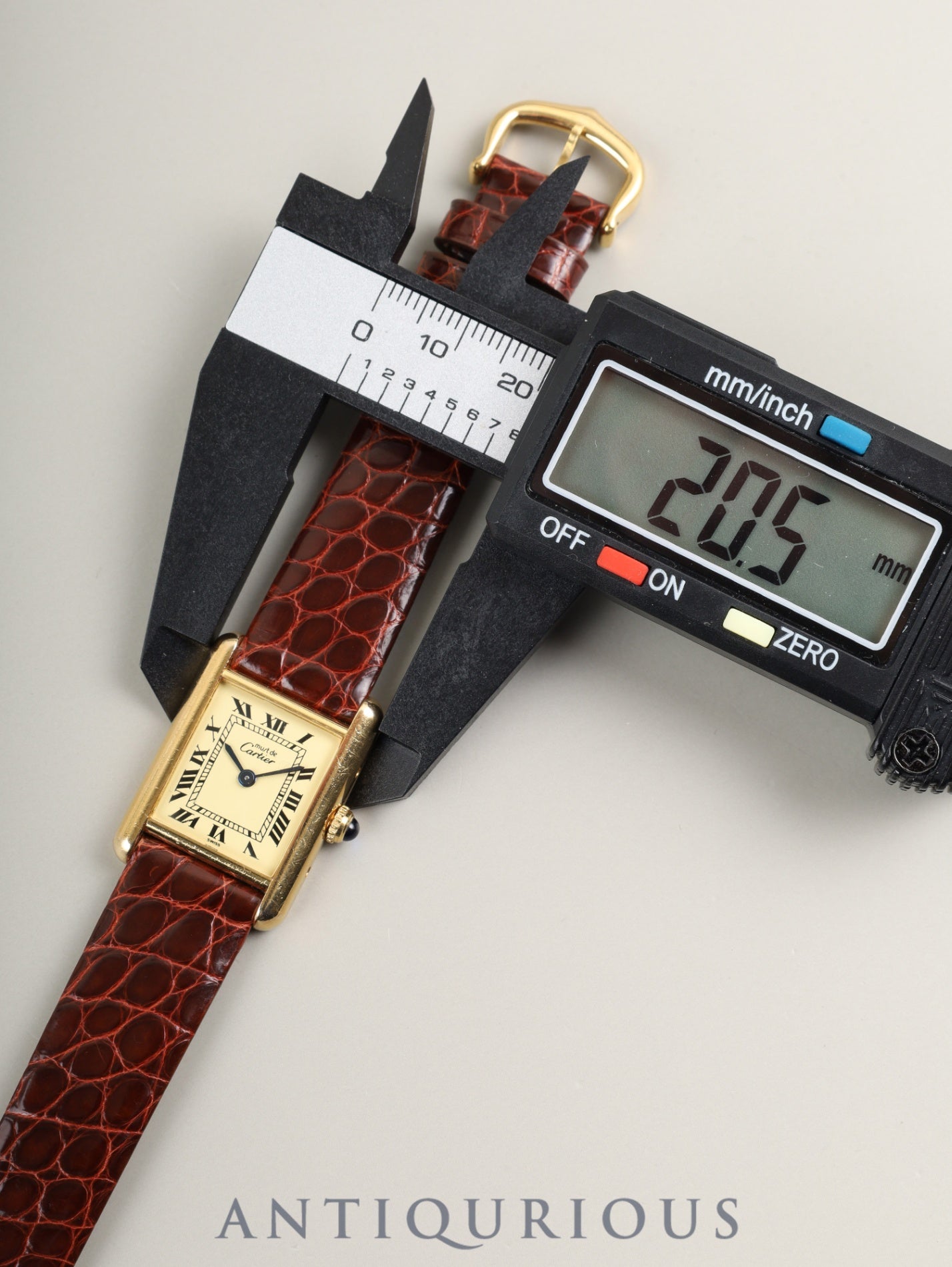 カルティエ マストタンク SM 5057001 クォーツ Cal.057 SV925 革 純正