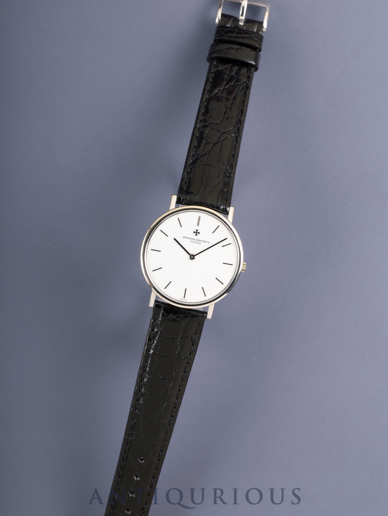 Vacheron Constantin Essential 33051 / 000G Manual Winding Cal.1003/2 750WG Leather Watch with Genuine Pin Buckle (750WG) White Dial Box Overhauled