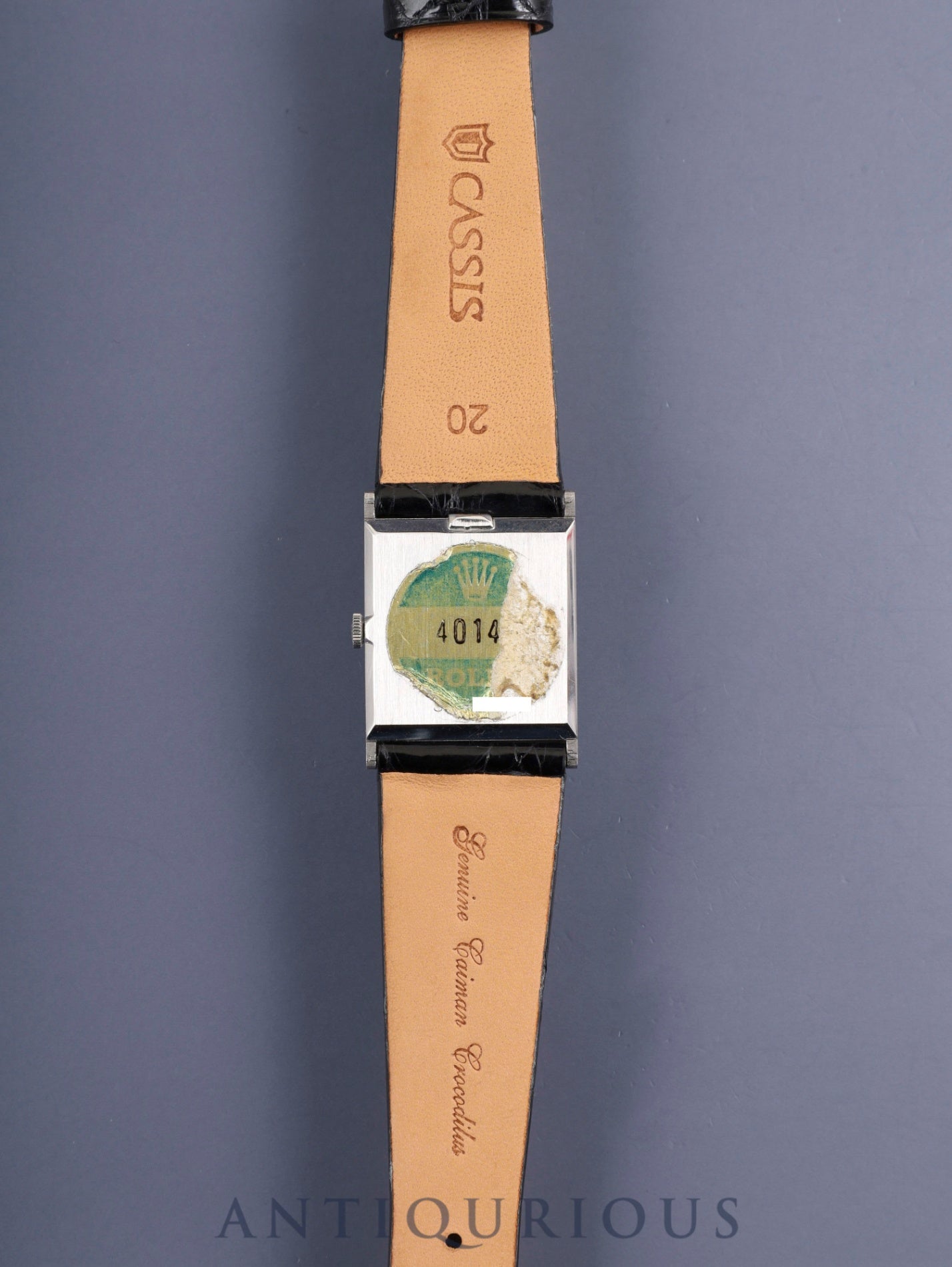 ロレックス チェリーニ 4014 手巻き Cal.1600 750WG 革 純正尾錠（GP） ブルー文字盤 35番台（1972年）オーバーホール済み