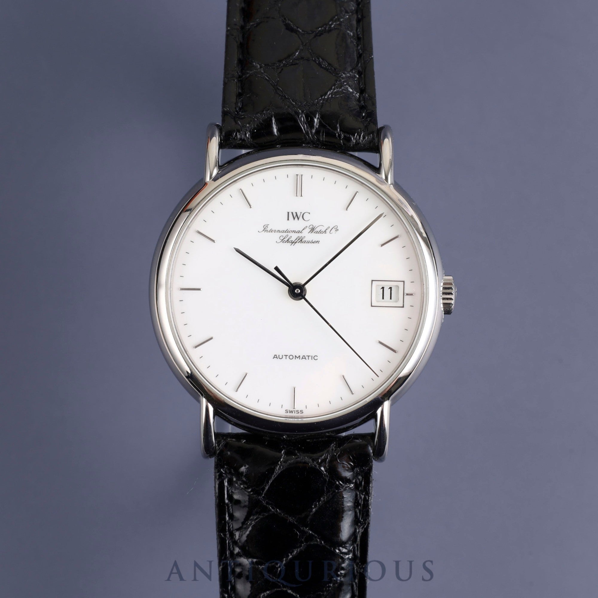 IWC 3513 1 Automatic Cal.37621 SS Leather Genuine Buckle (SS) White Dial Overhauled Portofino IWC