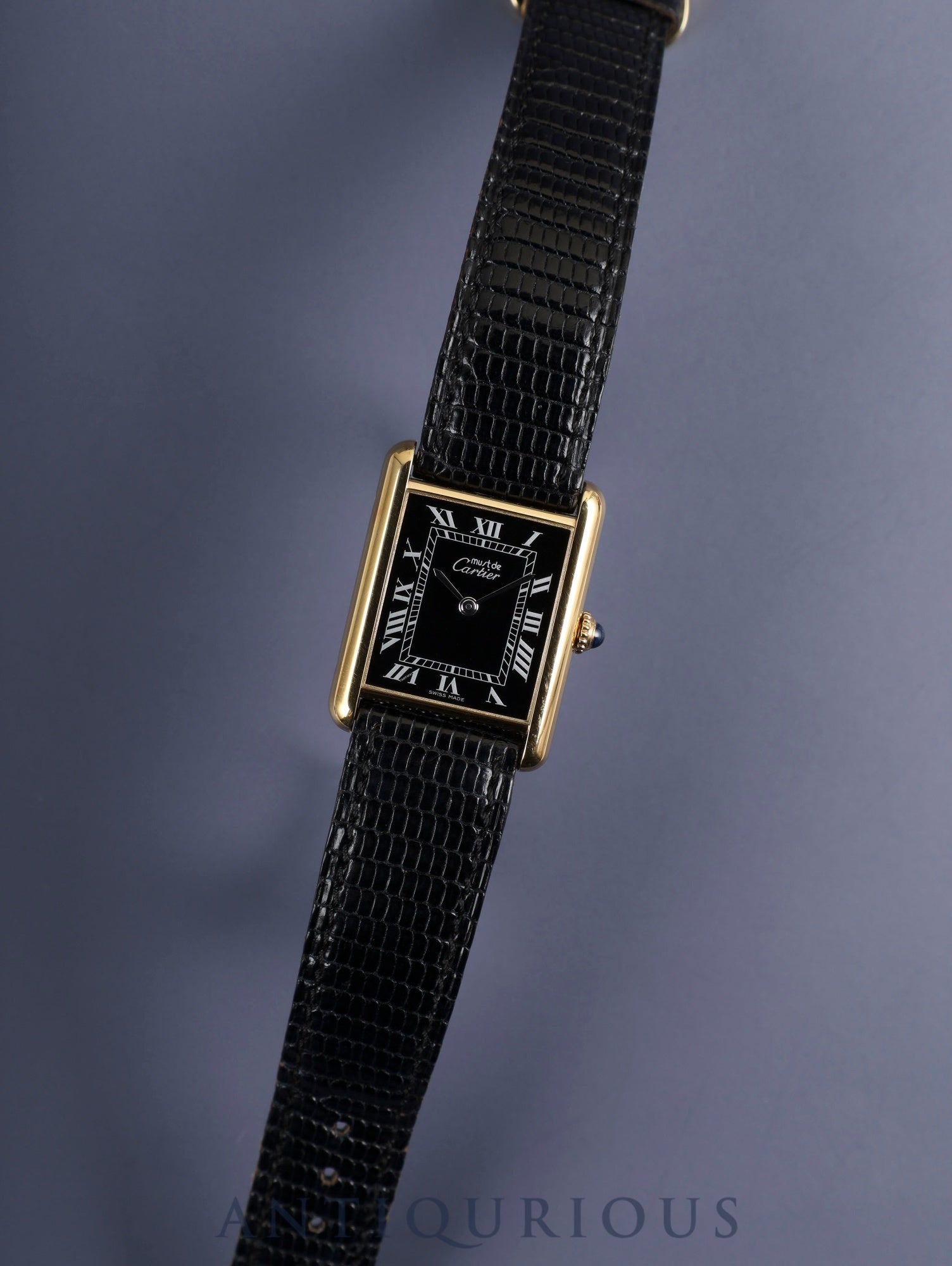 カルティエ マストタンク LM 19749 13 手巻き SV925 純正革ベルト 純正