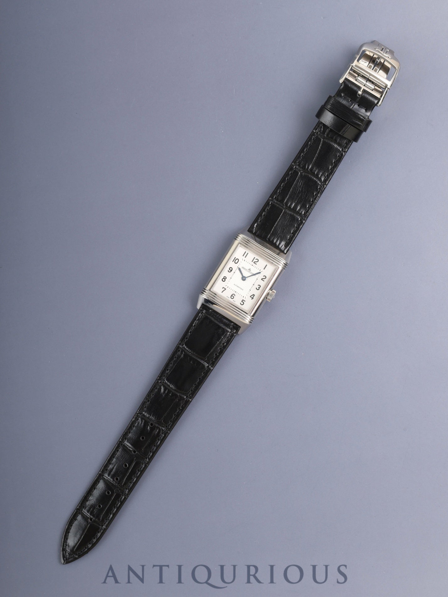 ジャガー・ルクルト レベルソ クラシック ミディアム Q2538420 / 212.8.S5 手巻き Cal.965 SS 革 純正バックル（SS）シルバーアラビア文字盤（SWISS MADE表記）箱 オーバーホール済み